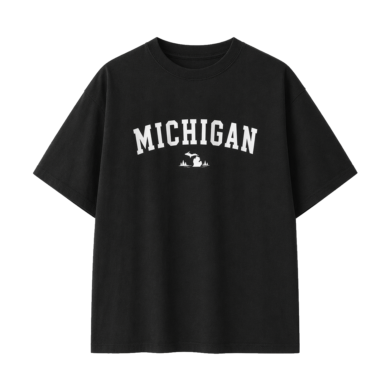 Collection 9 Michigan Essential Cotton T-Shirt - Black front