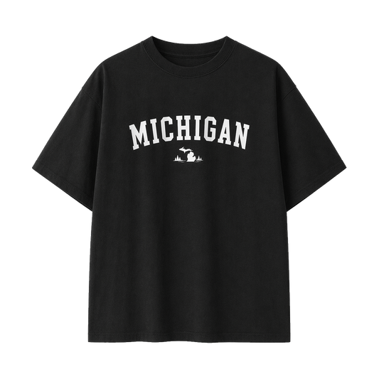 Collection 9 Michigan Essential Cotton T-Shirt - Black front