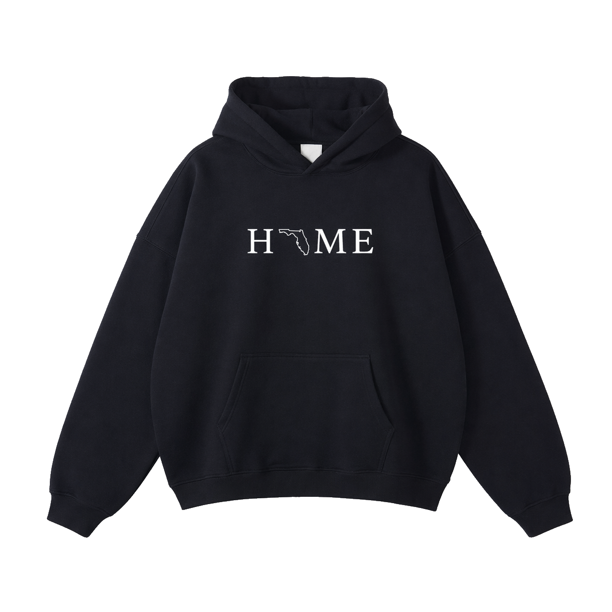 Collection 5 Florida Oversize Fleeced Hoodie - Black front