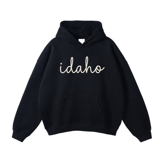 Collection 3 Idaho Oversize Fleeced Hoodie - Black front