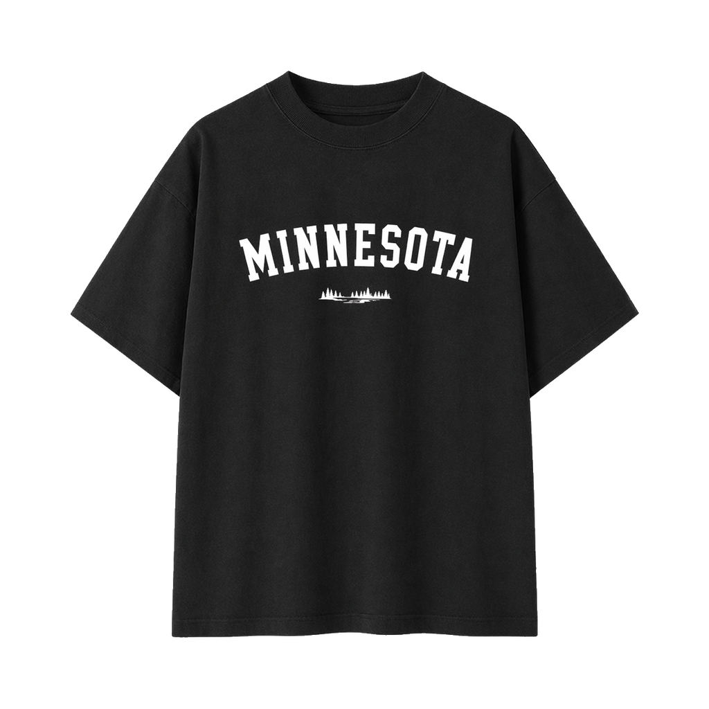 Collection 9 Minnesota Essential Cotton T-Shirt - Black front