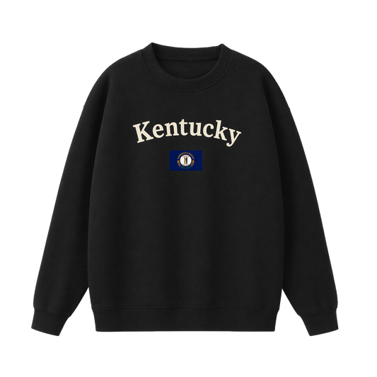Collection 6 Kentucky Essential Heavyweight Crewneck Sweatshirt - Black front