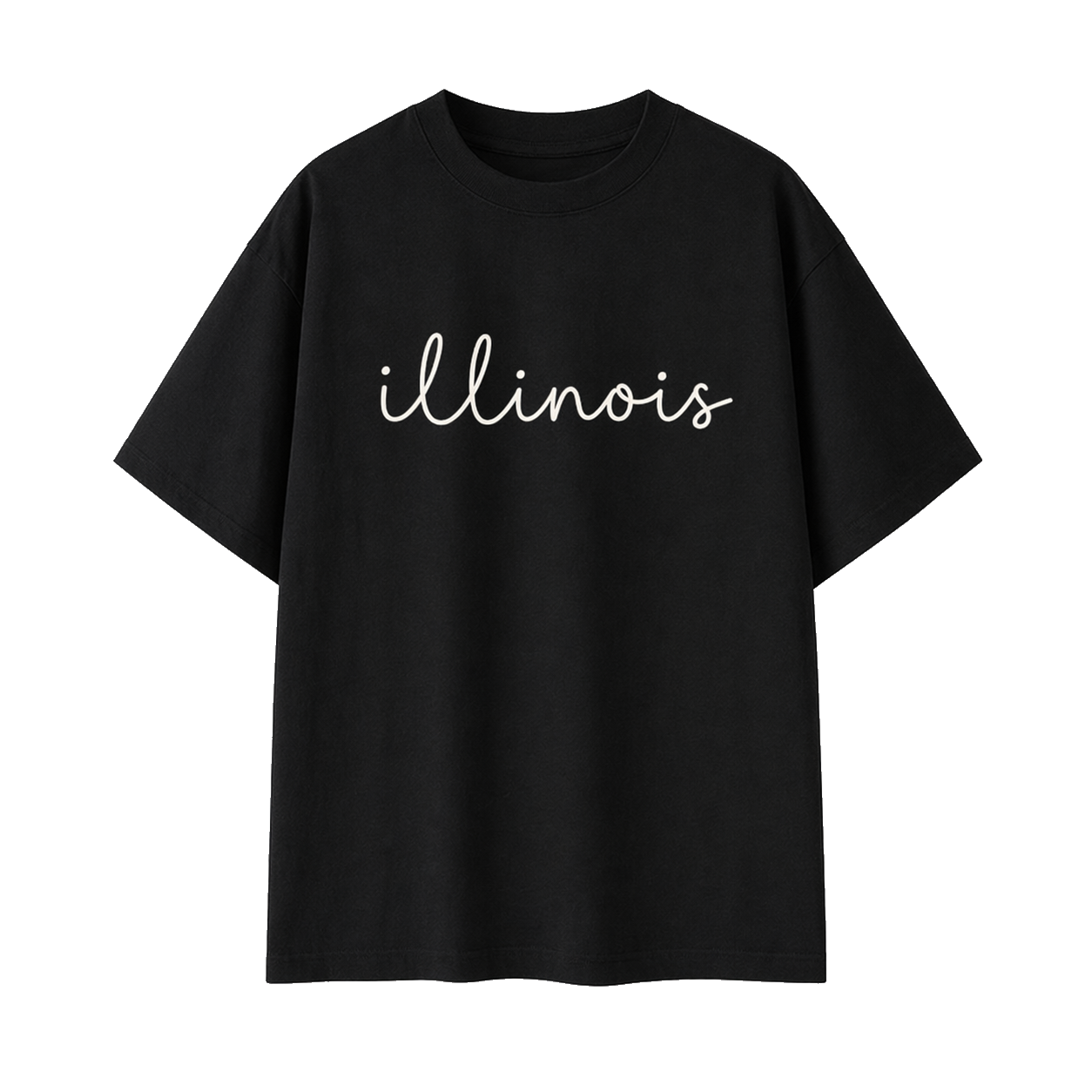 Collection 3 Illinois Essential Cotton T-Shirt - Black front