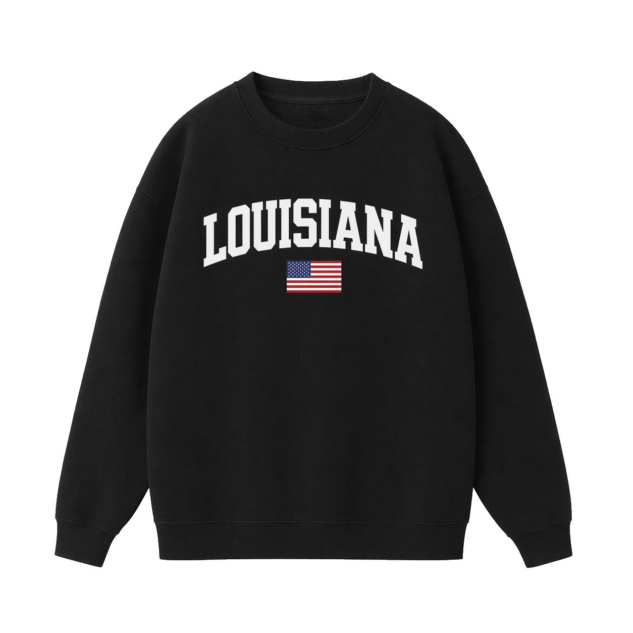 Collection 2 Louisiana Essential Heavyweight Crewneck Sweatshirt - Black front
