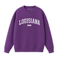 Collection 4 Louisiana Essential Heavyweight Crewneck Sweatshirt - Purple front