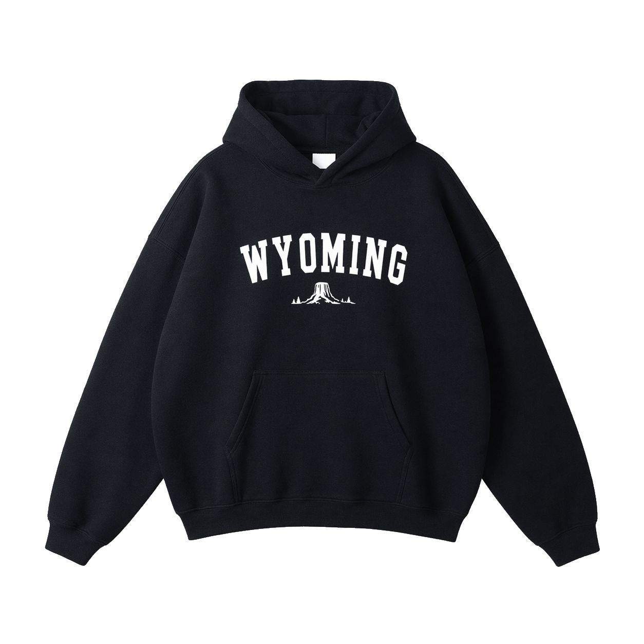Collection 9 Wyoming Oversize Fleeced Hoodie - Black front