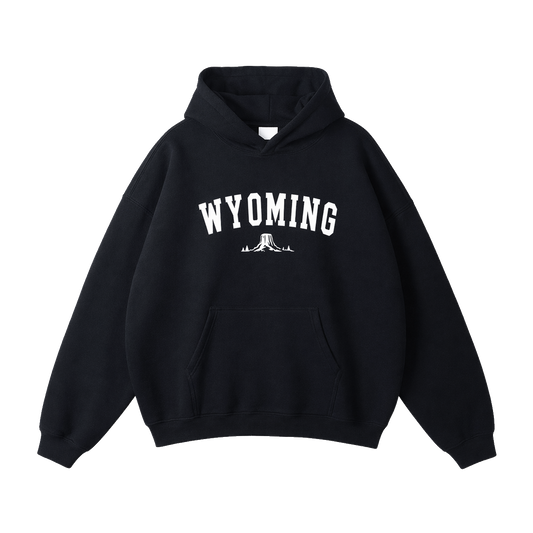 Collection 9 Wyoming Oversize Fleeced Hoodie - Black front