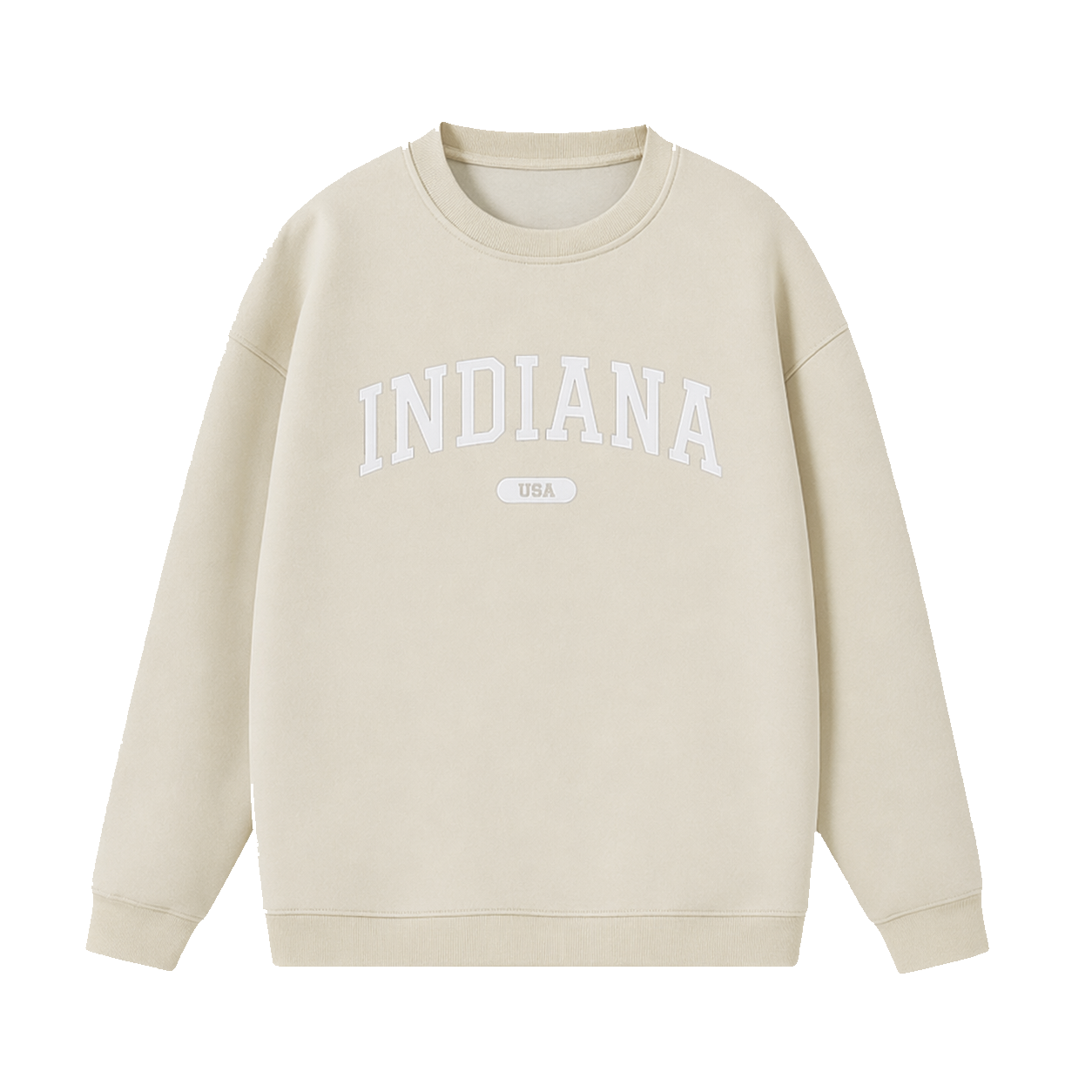 Collection 4 Indiana Essential Heavyweight Crewneck Sweatshirt - Cream front
