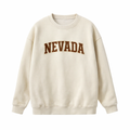 Collection 1 Nevada Essential Heavyweight Crewneck Sweatshirt - Cream front