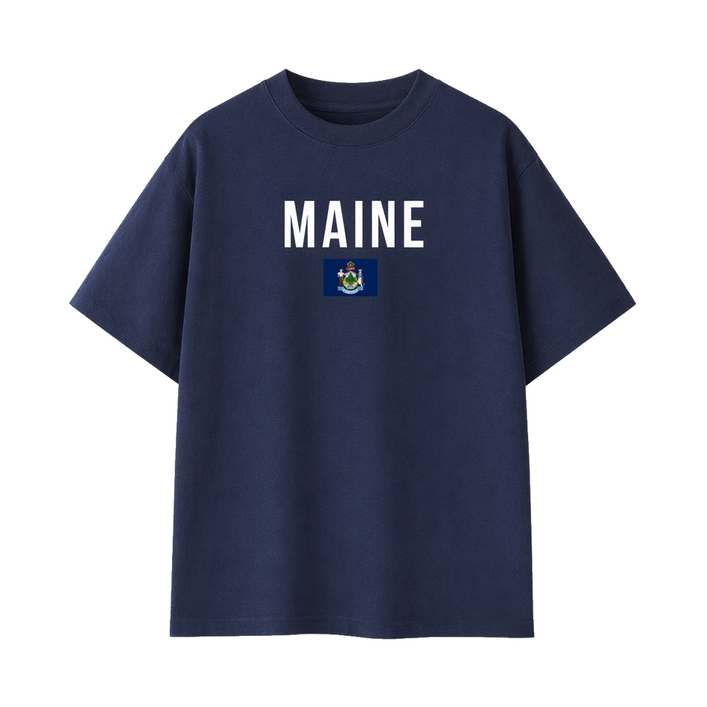 Collection 7 Maine Essential Cotton T-Shirt - Navy Blue front