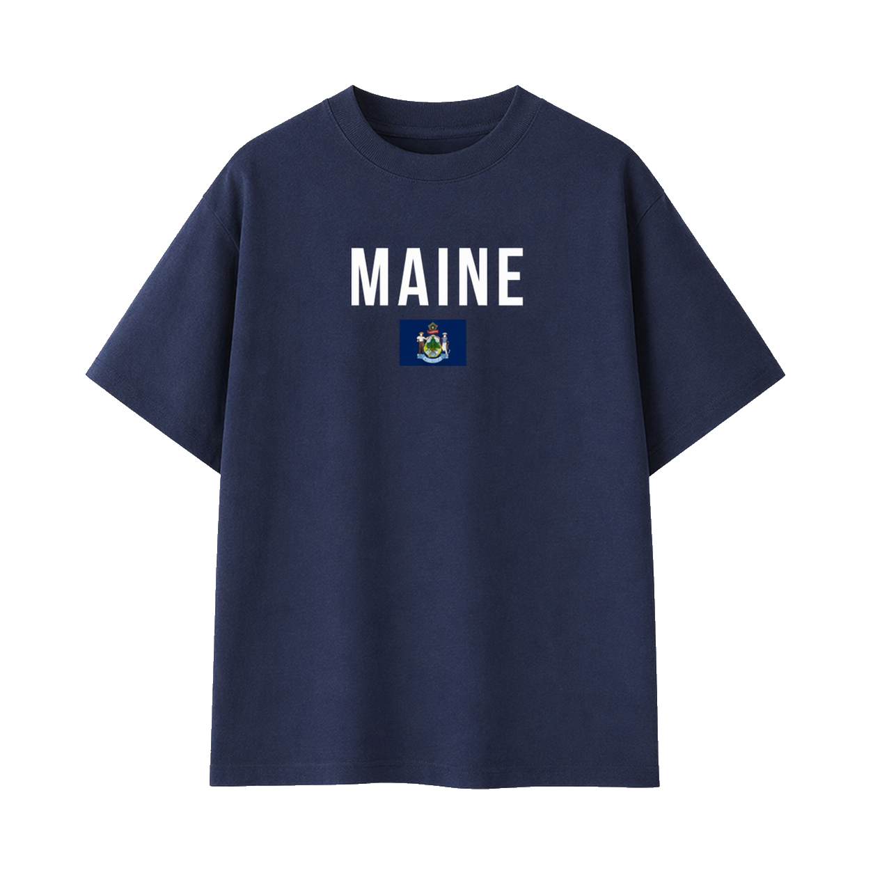 Collection 7 Maine Essential Cotton T-Shirt - Navy Blue front