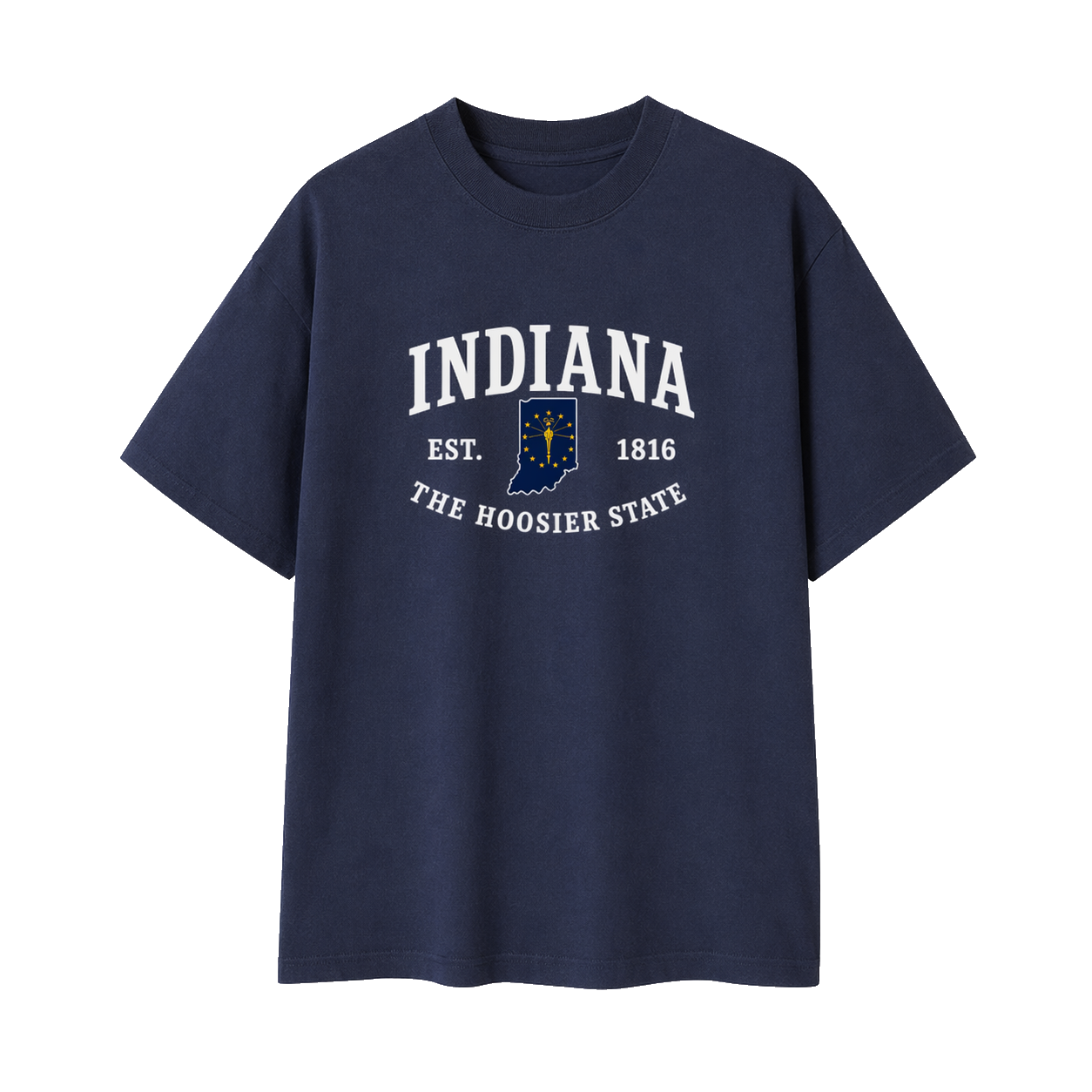 Collection 8 Indiana Essential Cotton T-Shirt - Navy Blue front
