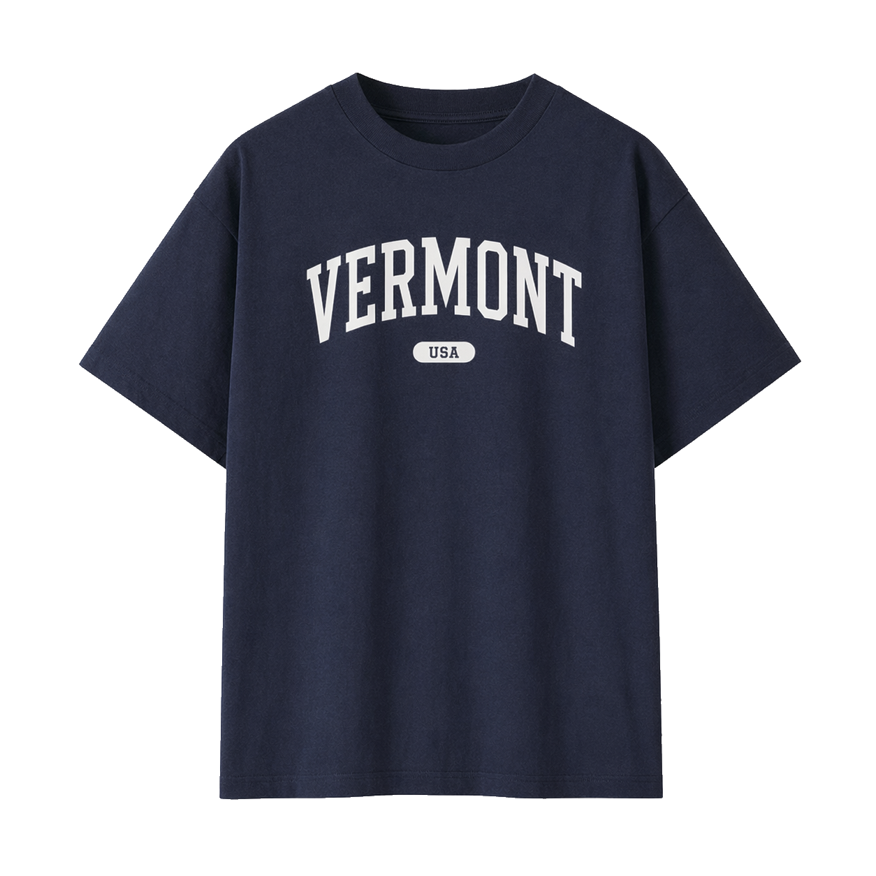 Collection 4 Vermont Essential Cotton T-Shirt - Navy Blue front
