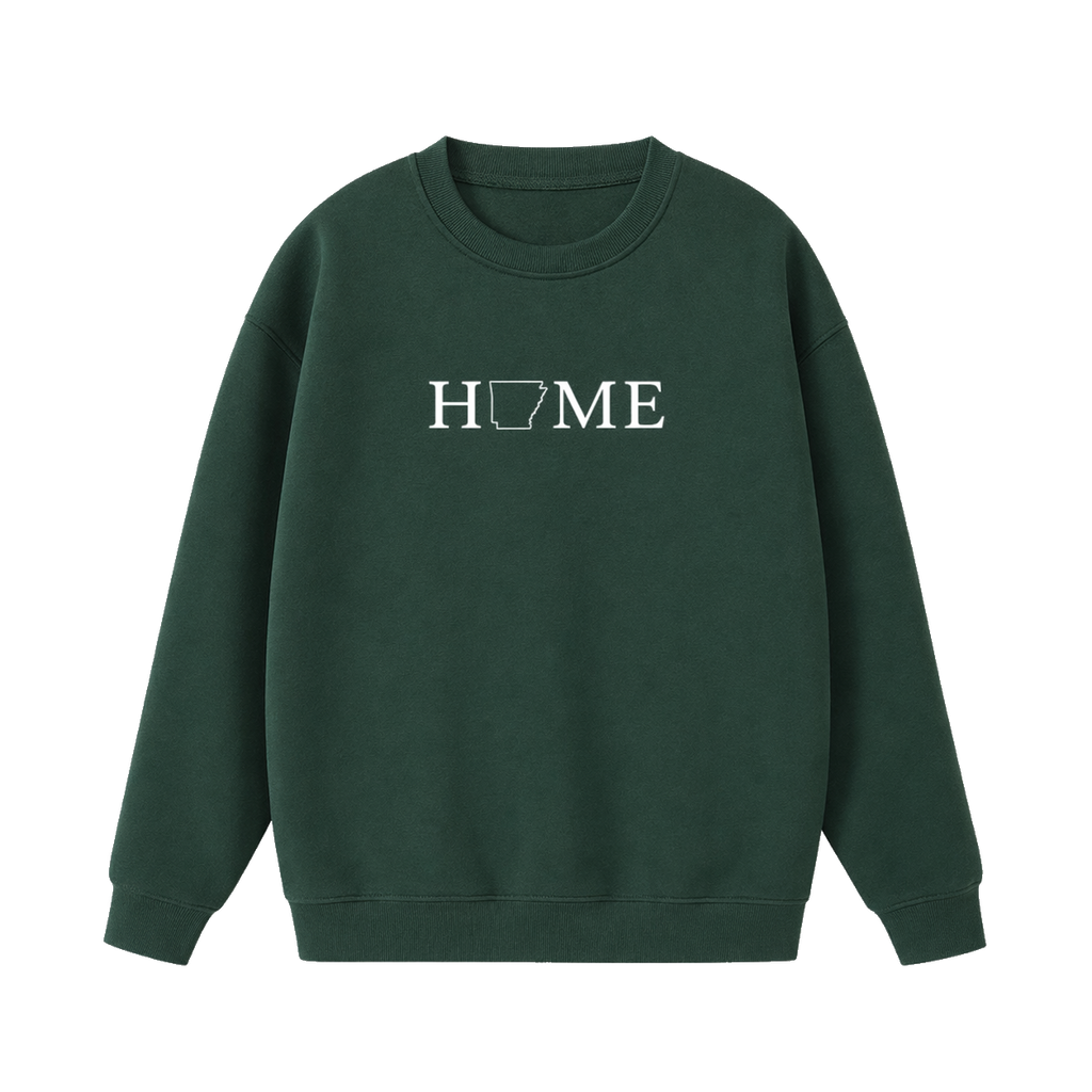 Collection 5 Arkansas Essential Heavyweight Crewneck Sweatshirt - Dark Green front
