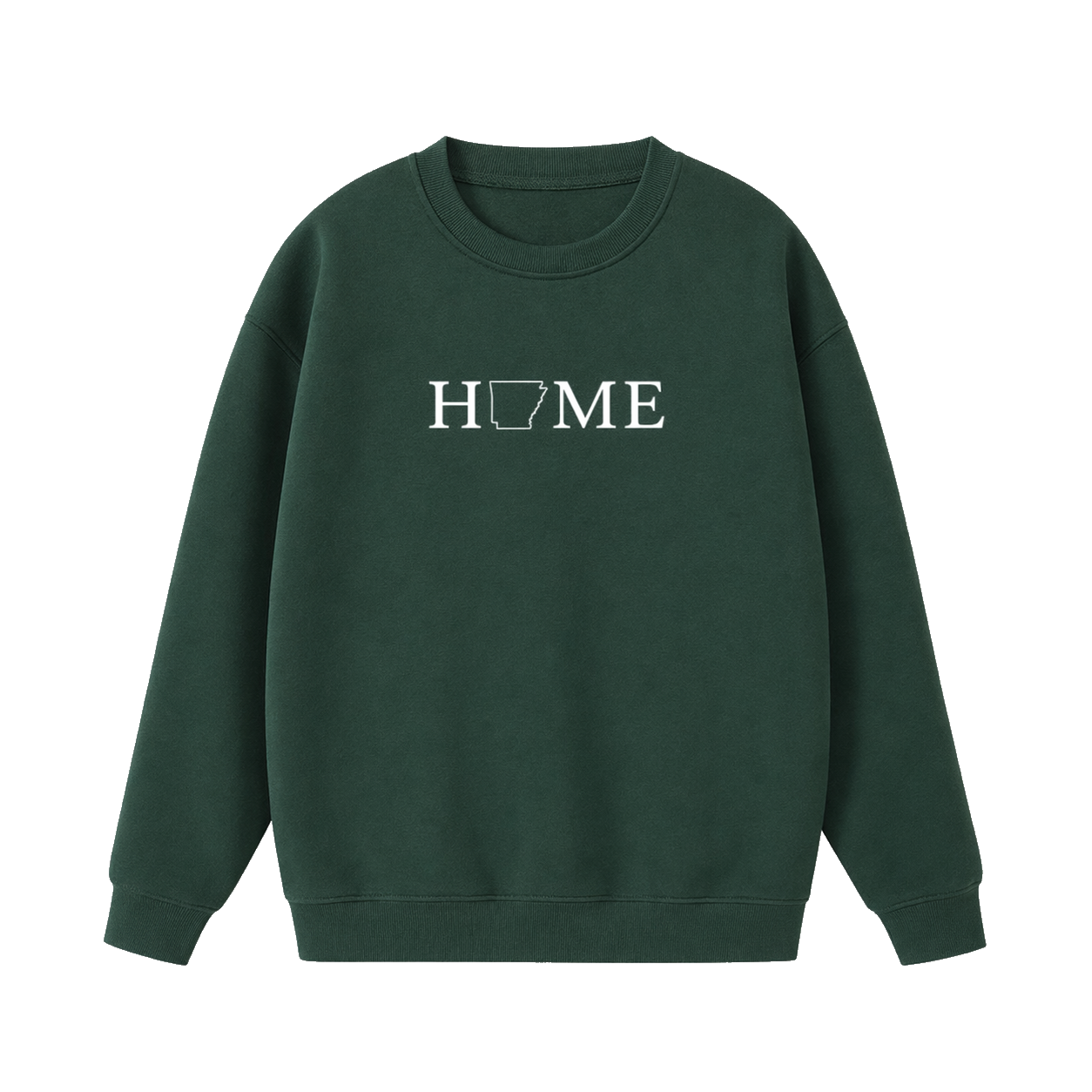 Collection 5 Arkansas Essential Heavyweight Crewneck Sweatshirt - Dark Green front