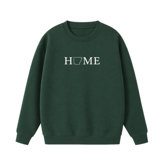 Collection 5 Arkansas Essential Heavyweight Crewneck Sweatshirt - Dark Green front