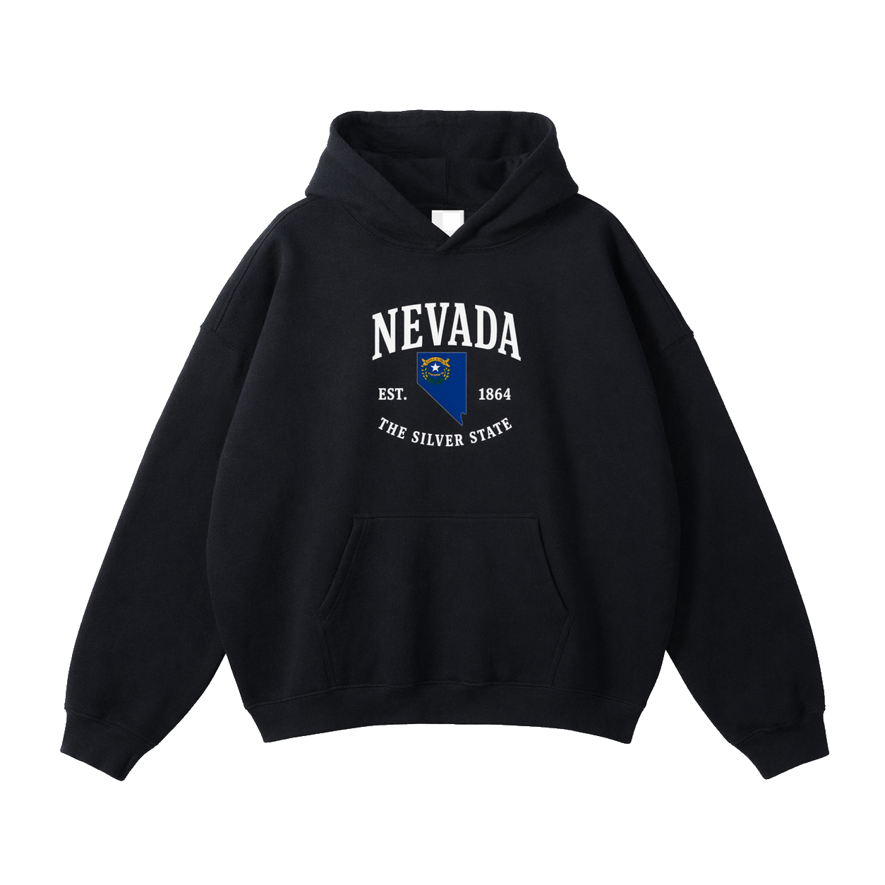Collection 8 Nevada Oversize Fleeced Hoodie - Black front