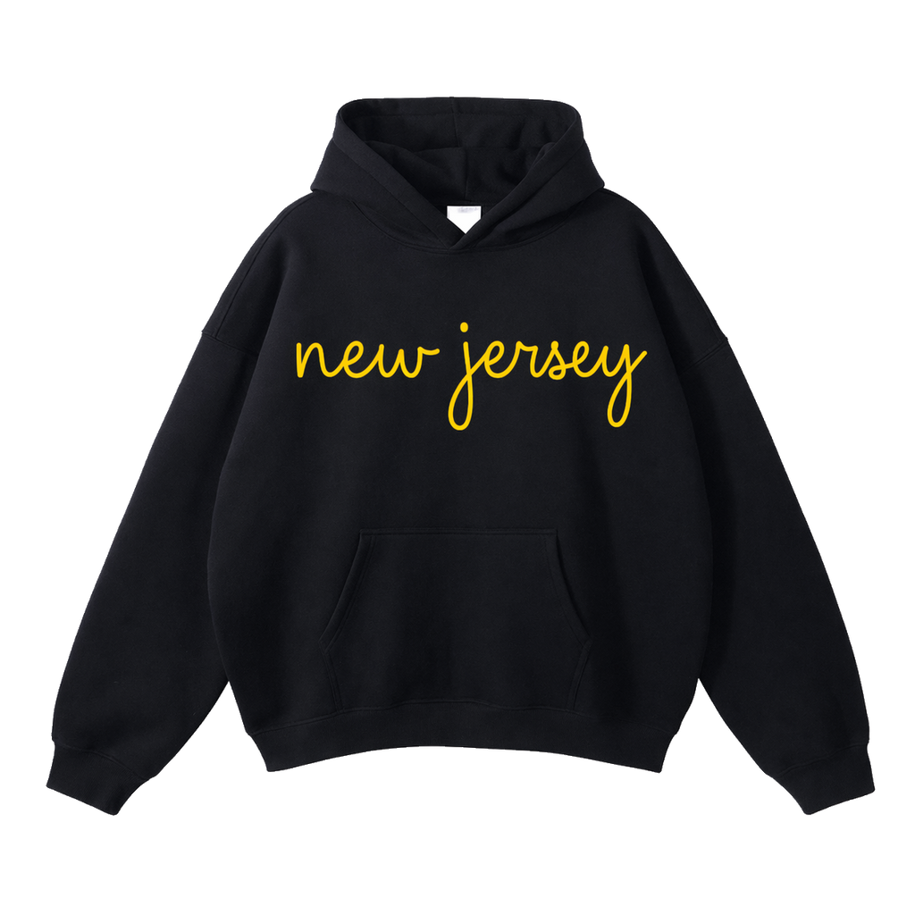 Collection 3 New Jersey Oversize Fleeced Hoodie - Black front