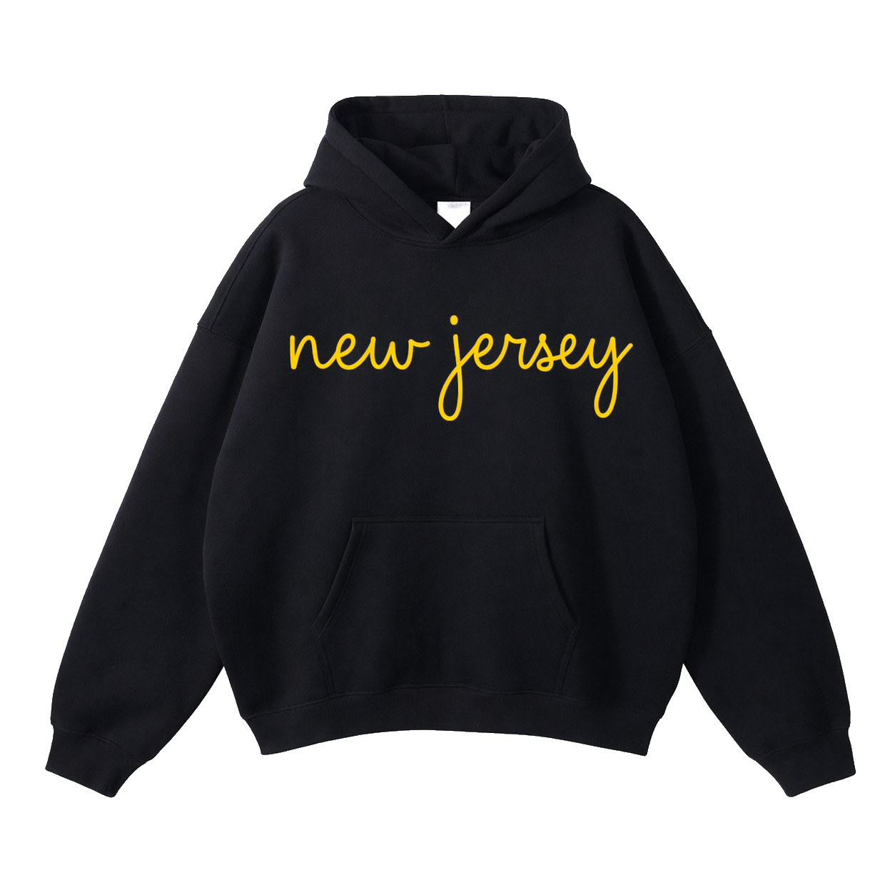 Collection 3 New Jersey Oversize Fleeced Hoodie - Black front