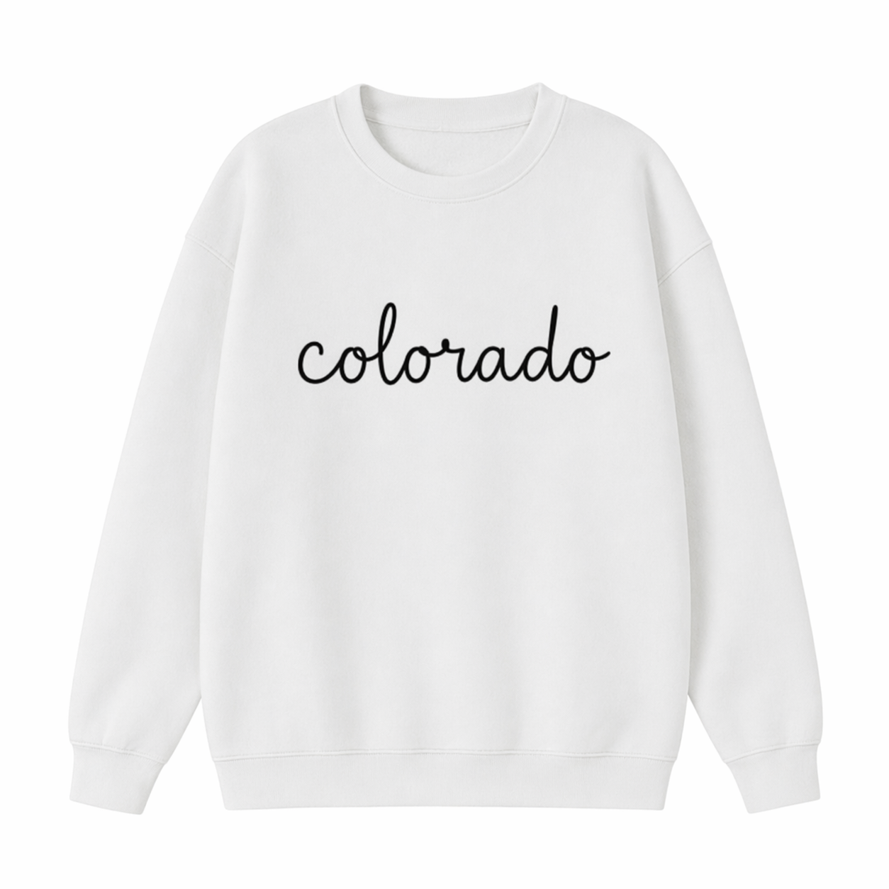 Collection 3 Colorado Essential Heavyweight Crewneck Sweatshirt - White front