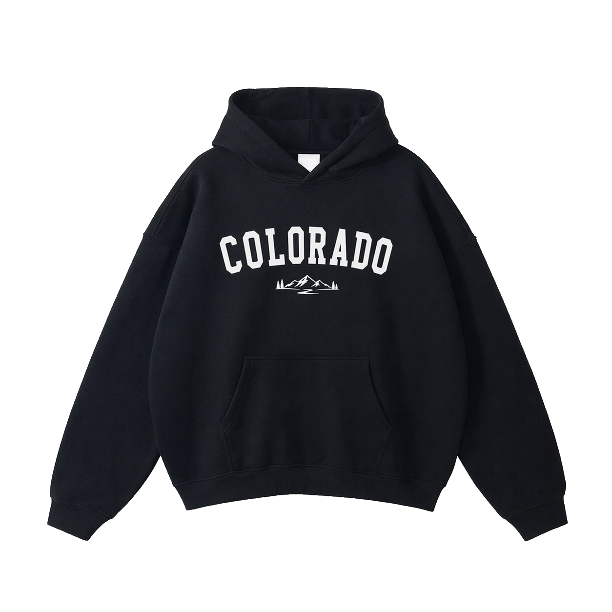 Collection 9 Colorado Oversize Fleeced Hoodie - Black front