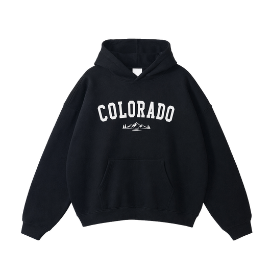Collection 9 Colorado Oversize Fleeced Hoodie - Black front