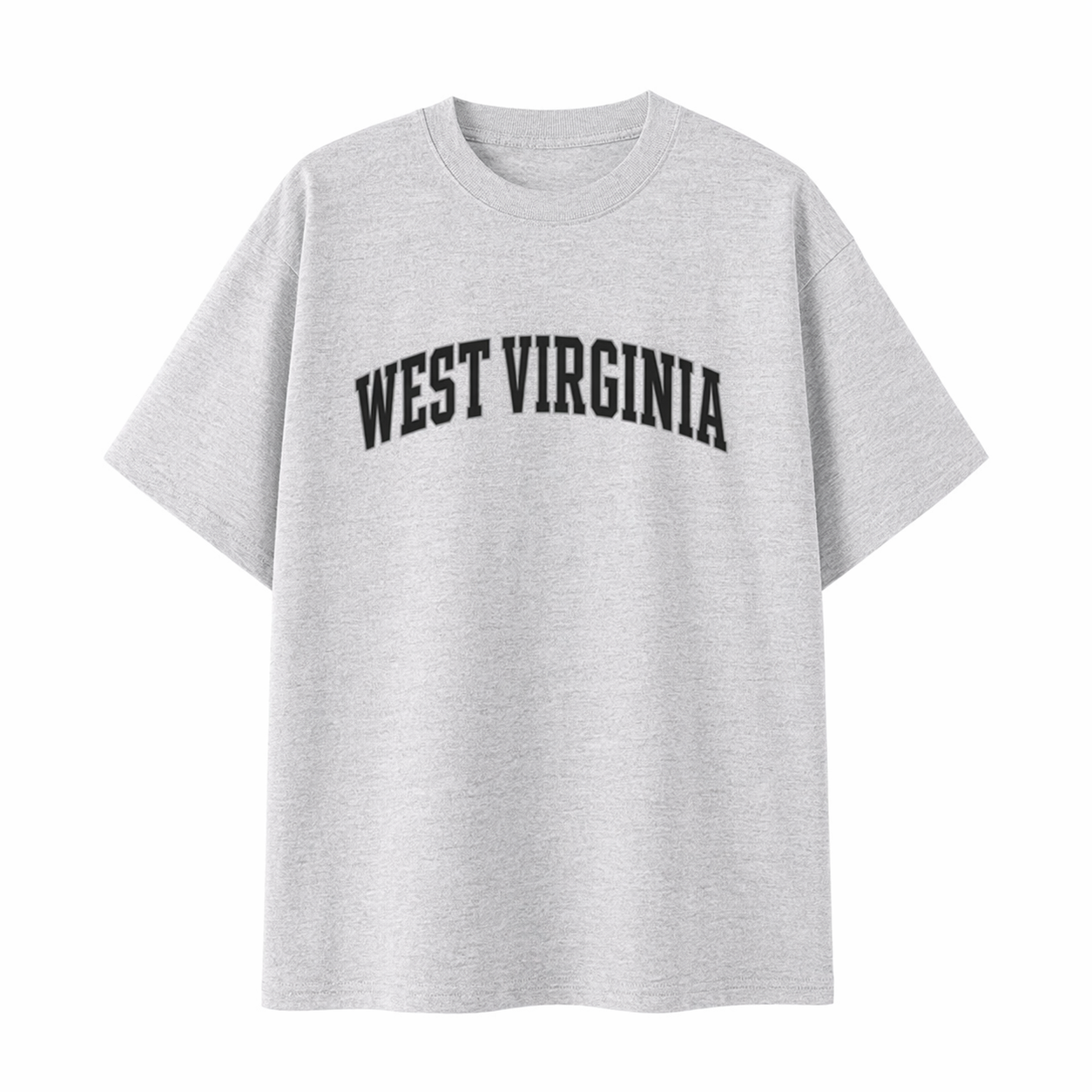 Collection 1 West Virginia Essential Cotton T-Shirt - White Gray front