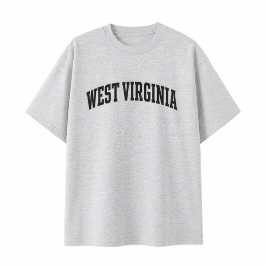 Collection 1 West Virginia Essential Cotton T-Shirt - White Gray front