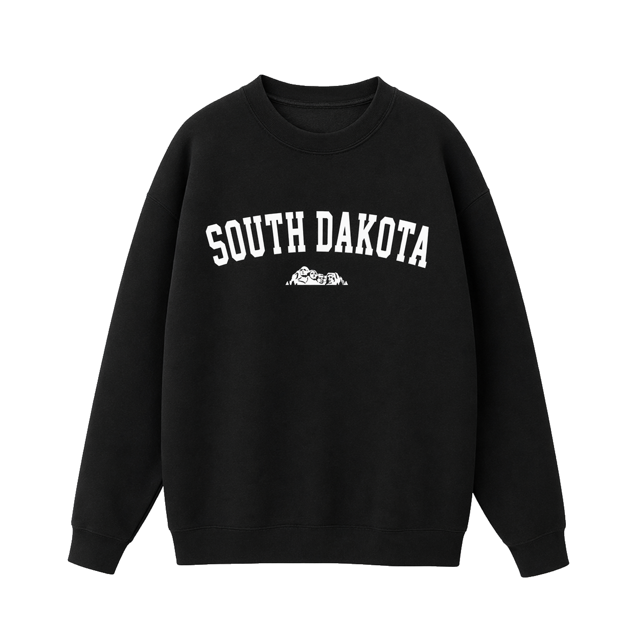 Collection 9 South Dakota Essential Heavyweight Crewneck Sweatshirt - Black front