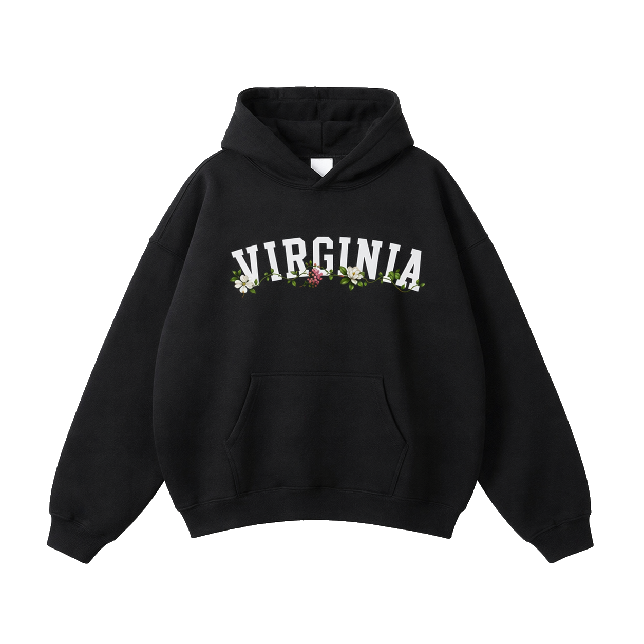 Collection 10 Virginia Oversize Fleeced Hoodie - Black front