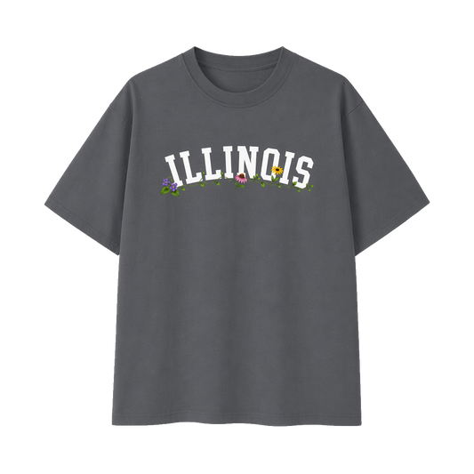 Collection 10 Illinois Essential Cotton T-Shirt - Dark Gray front