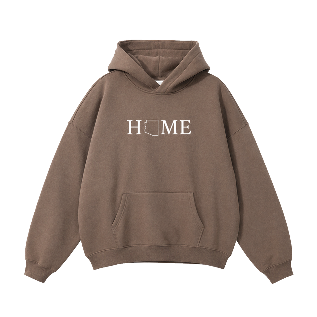 Collection 5 Arizona Oversize Fleeced Hoodie - Brown front