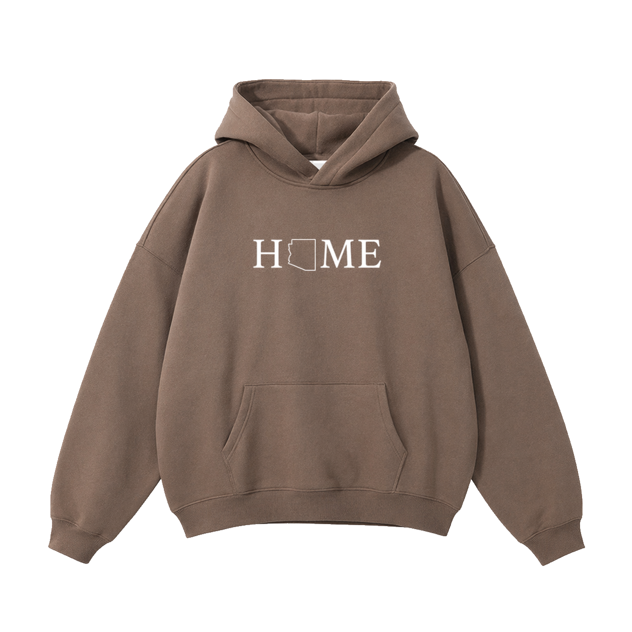 Collection 5 Arizona Oversize Fleeced Hoodie - Brown front