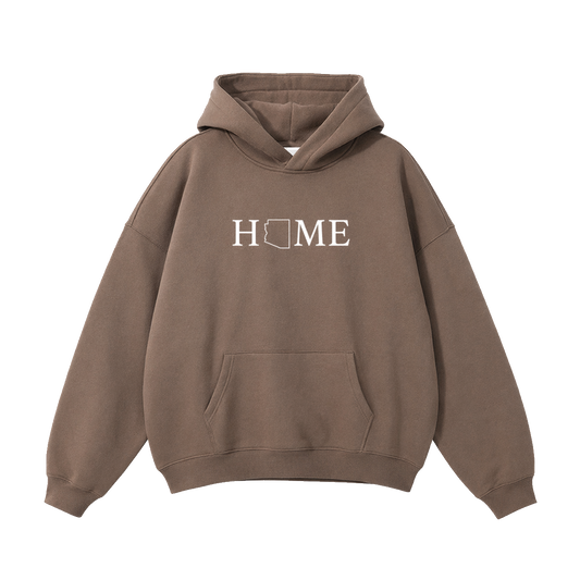 Collection 5 Arizona Oversize Fleeced Hoodie - Brown front