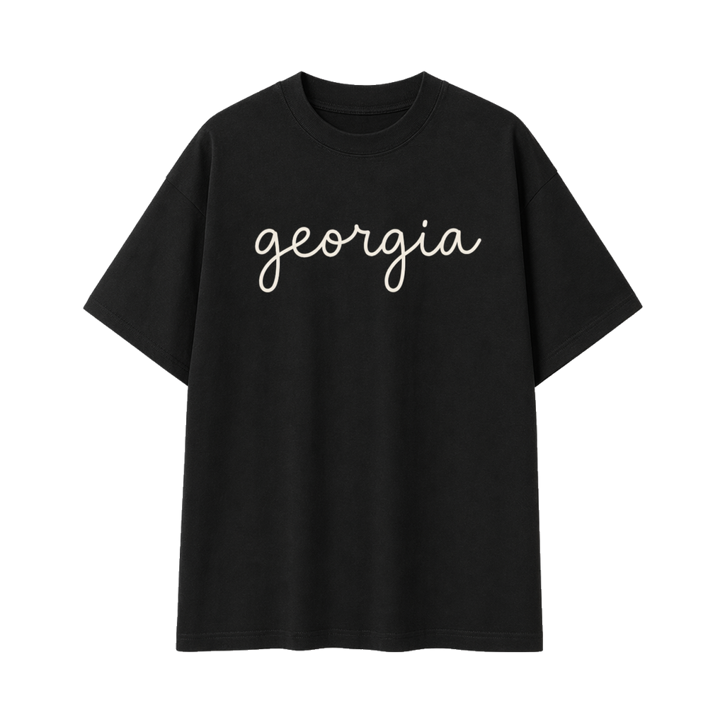Collection 3 Georgia Essential Cotton T-Shirt - Black front