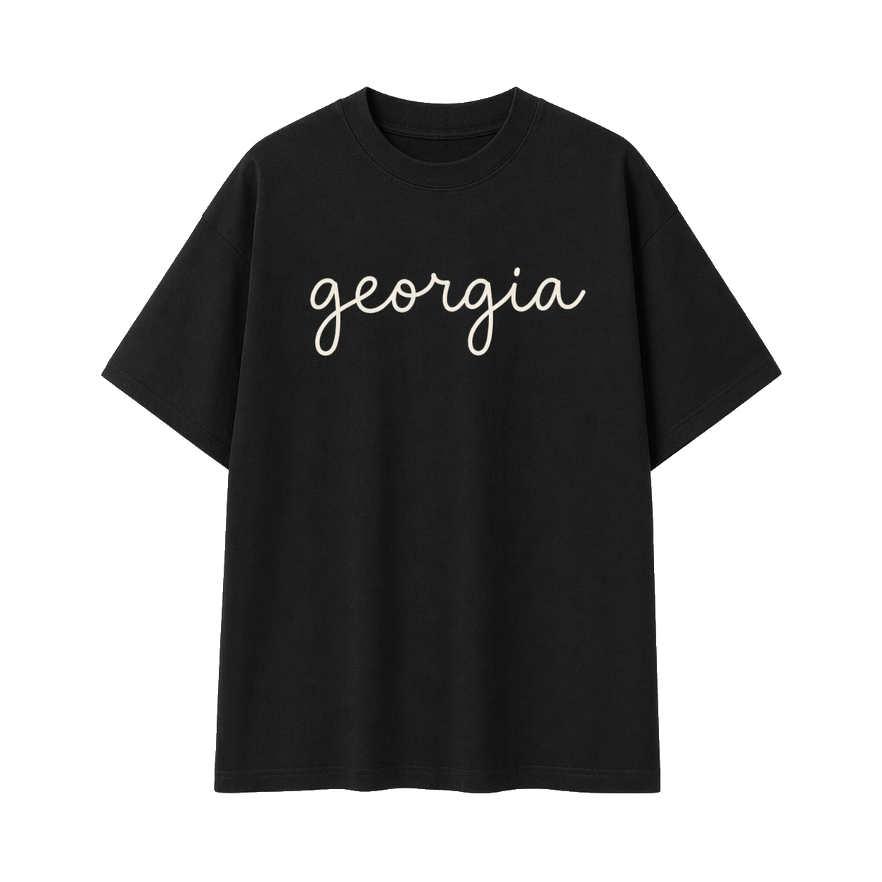 Collection 3 Georgia Essential Cotton T-Shirt - Black front