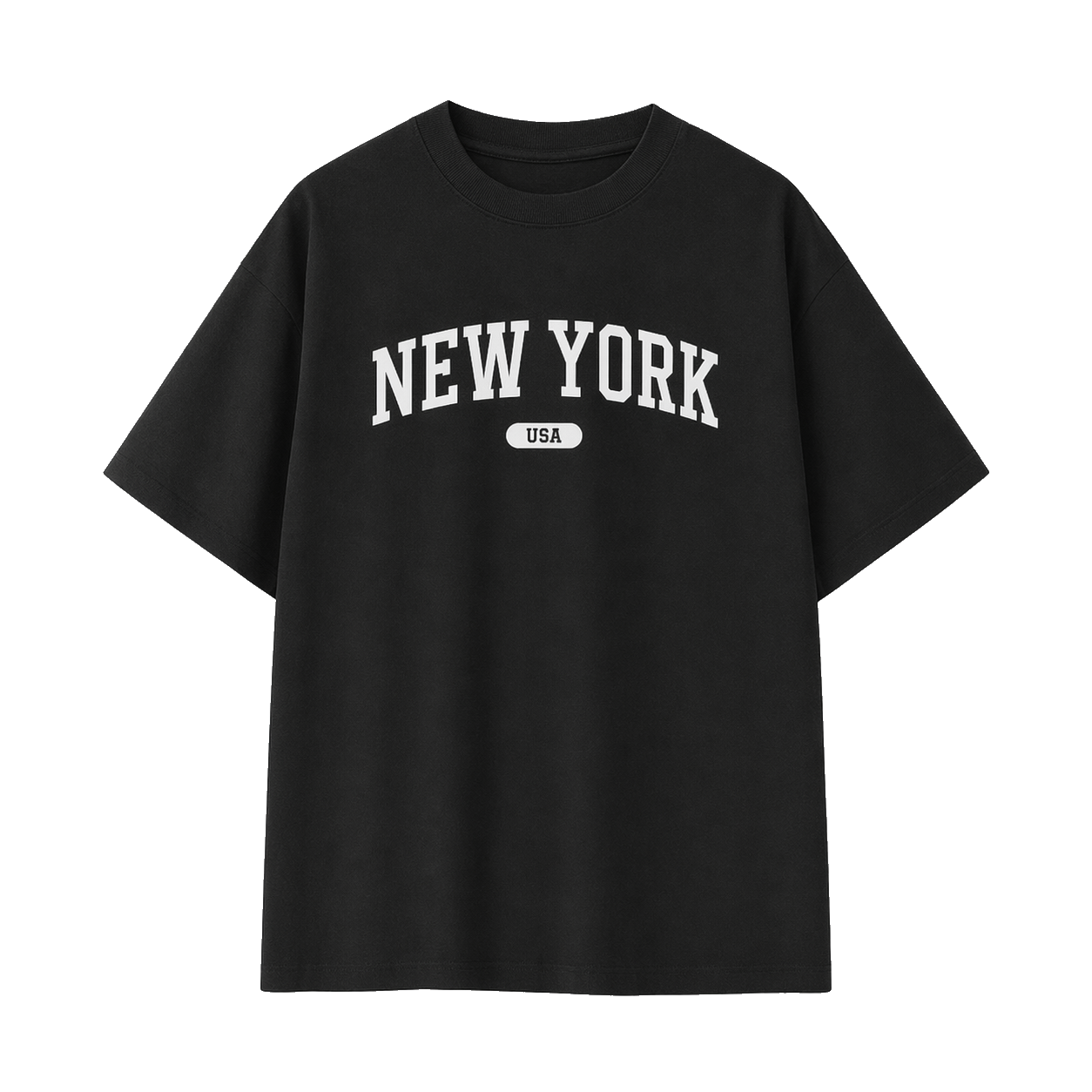 Collection 4 New York Essential Cotton T-Shirt - Black front