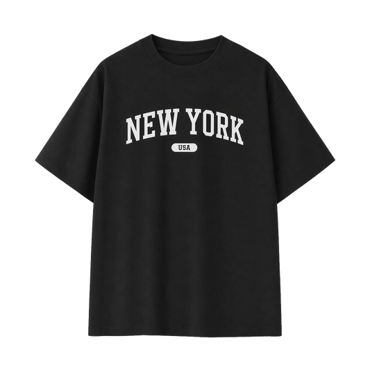 Collection 4 New York Essential Cotton T-Shirt - Black front