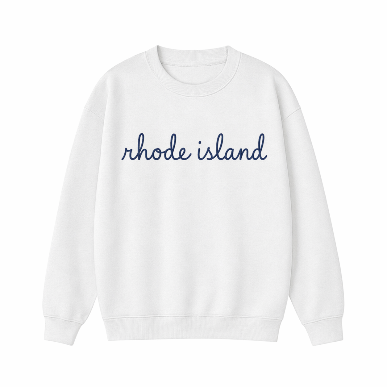 Collection 3 Rhode Island Essential Heavyweight Crewneck Sweatshirt - White front