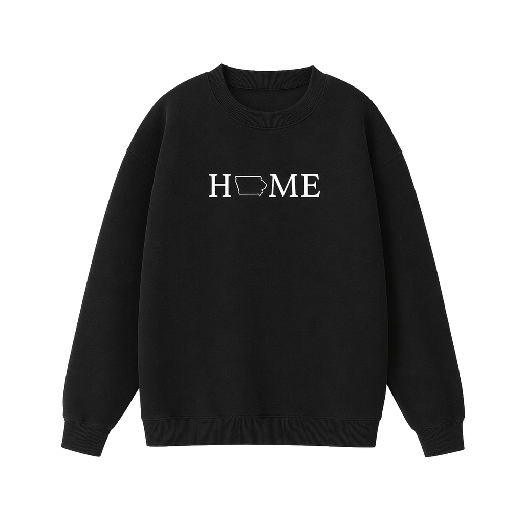 Collection 5 Iowa Essential Heavyweight Crewneck Sweatshirt - Black front