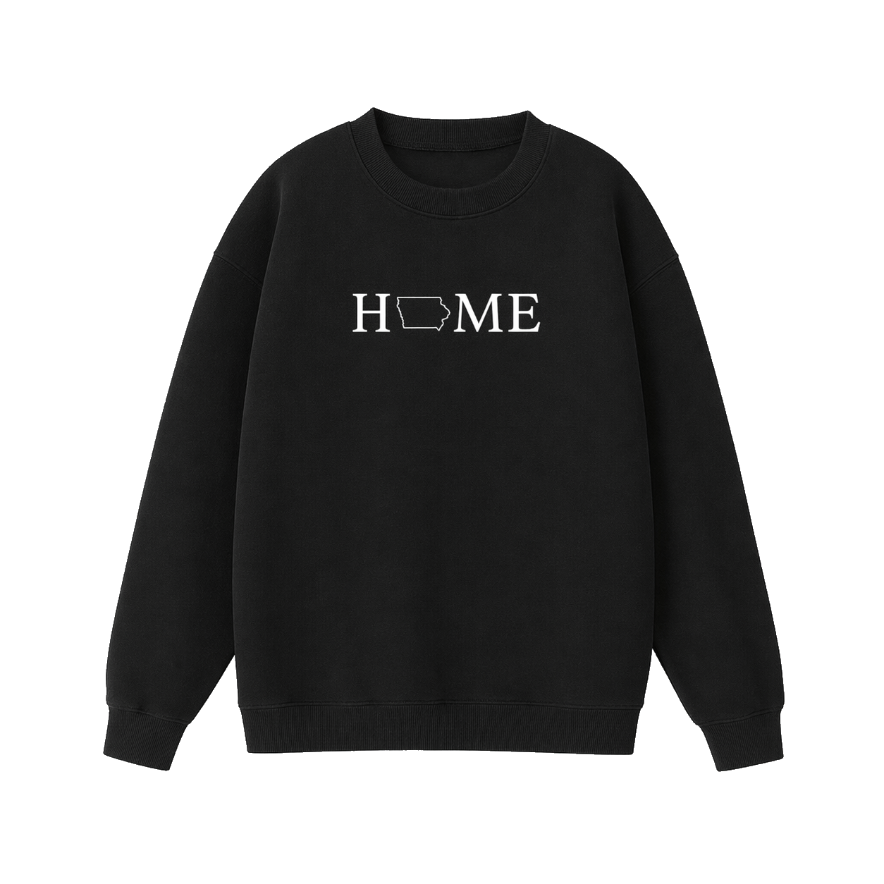 Collection 5 Iowa Essential Heavyweight Crewneck Sweatshirt - Black front