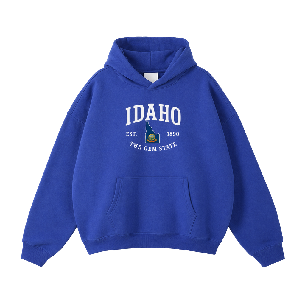Collection 8 Idaho Oversize Fleeced Hoodie - Klein Blue front