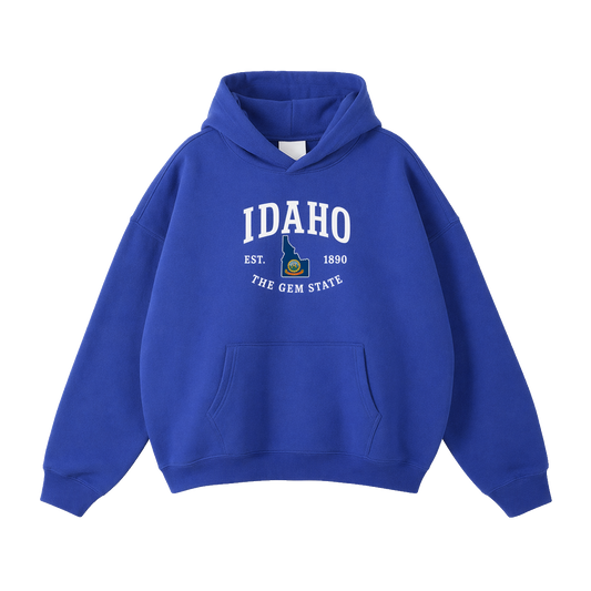 Collection 8 Idaho Oversize Fleeced Hoodie - Klein Blue front