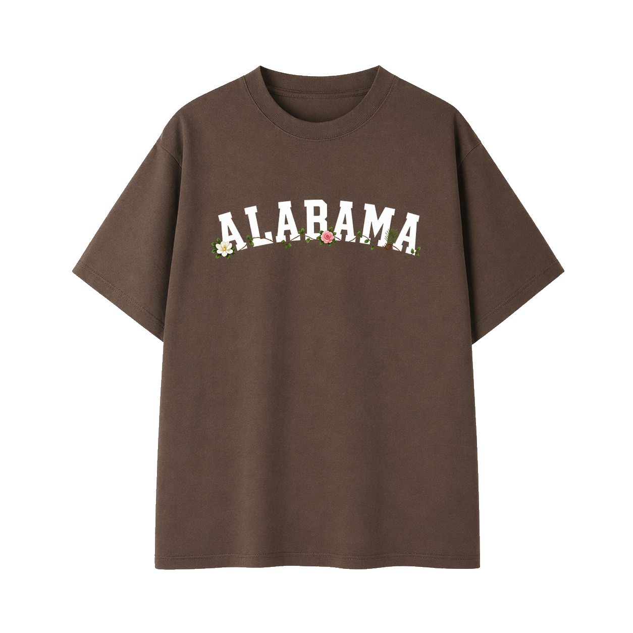 Collection 10 Alabama Essential Cotton T-Shirt - Coffee front