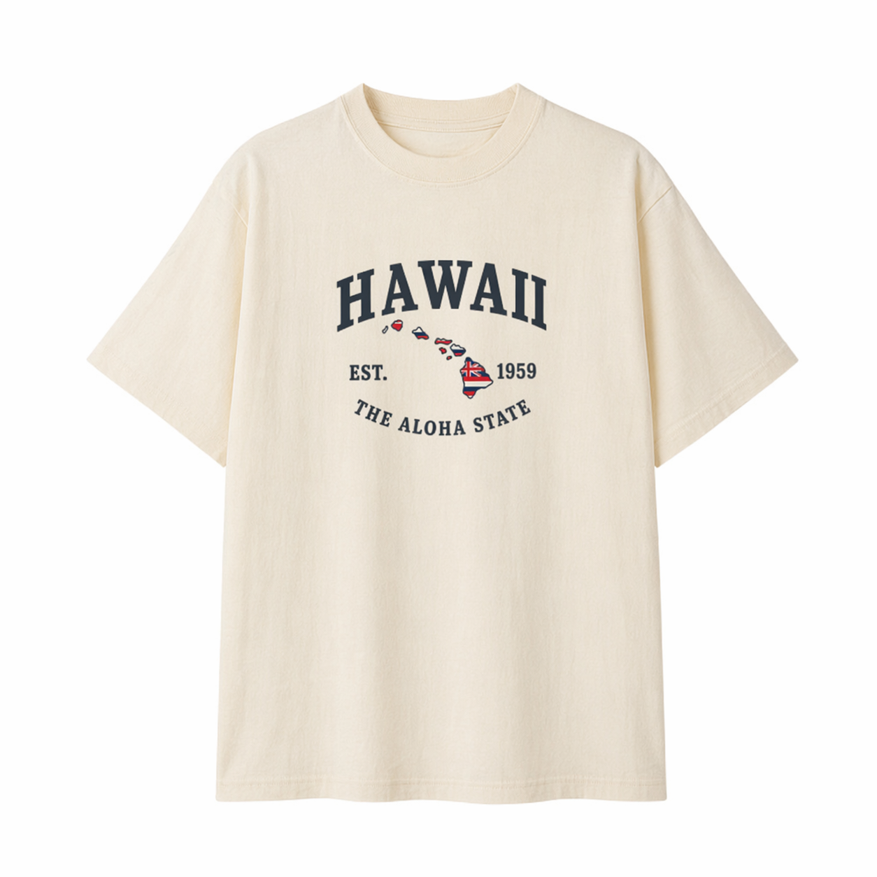 Collection 8 Hawaii Essential Cotton T-Shirt - Apricot front