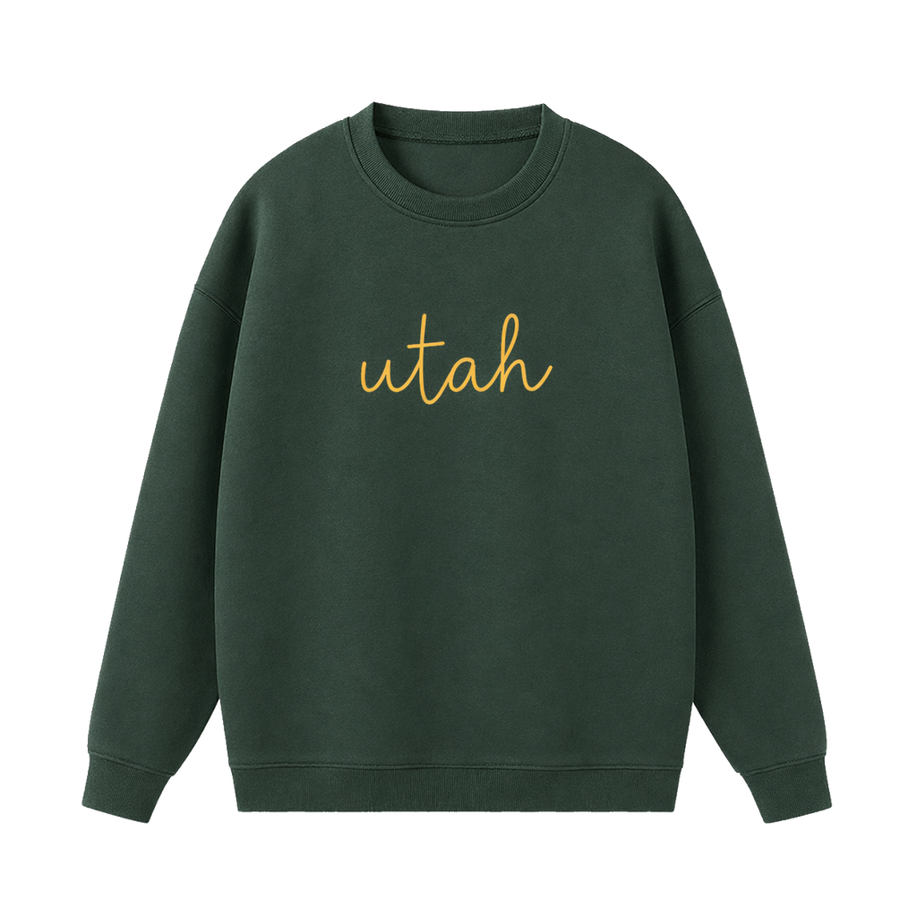 Collection 3 Utah Essential Heavyweight Crewneck Sweatshirt - Dark Green front