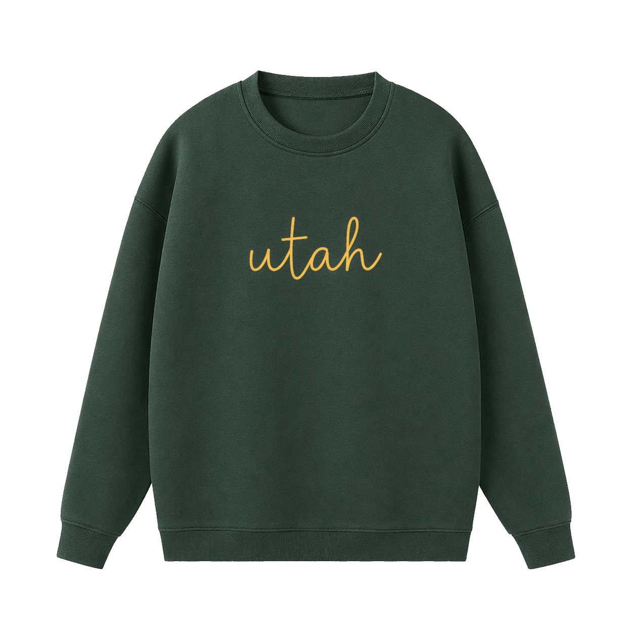 Collection 3 Utah Essential Heavyweight Crewneck Sweatshirt - Dark Green front