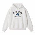 Collection 8 New York Oversize Fleeced Hoodie - White front