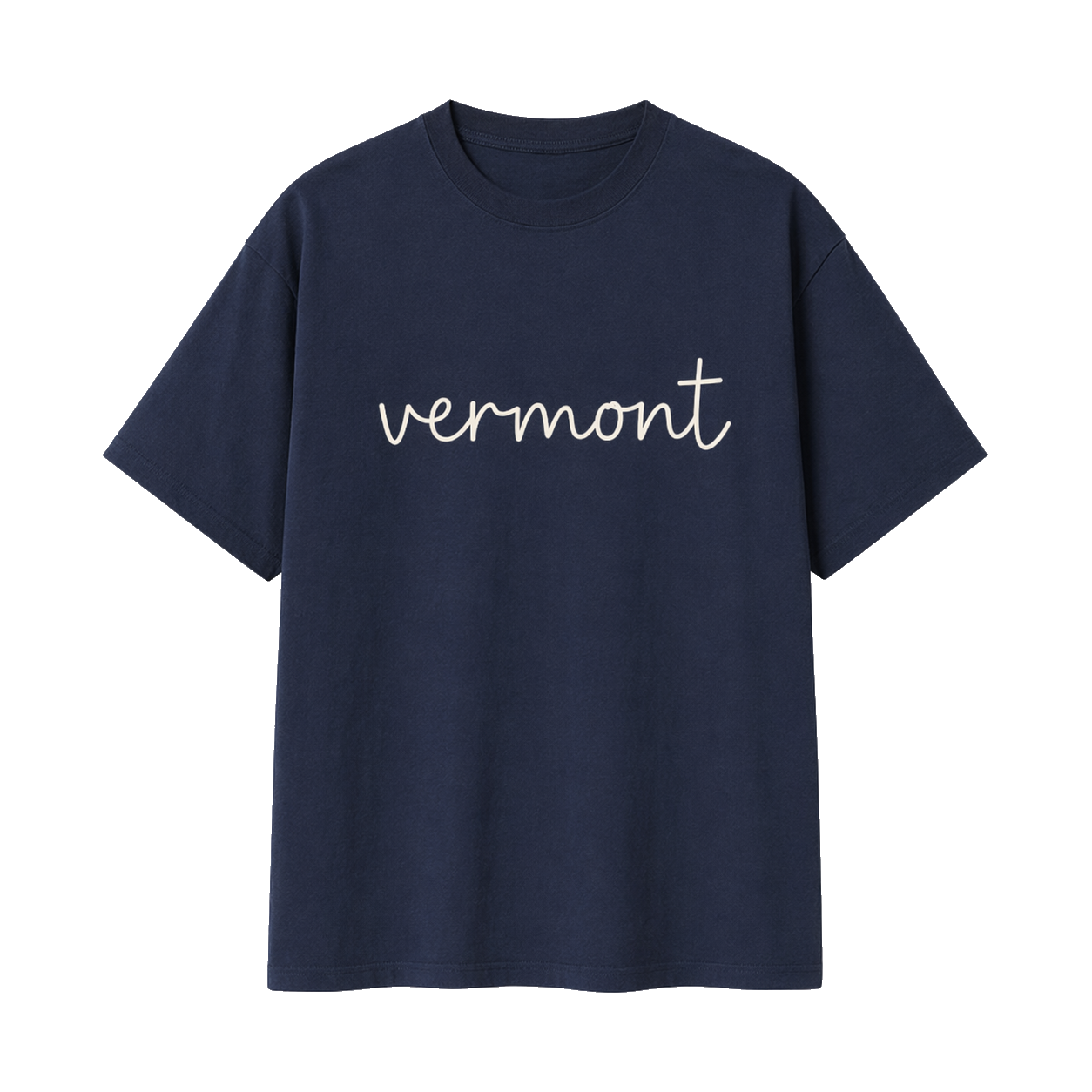 Collection 3 Vermont Essential Cotton T-Shirt - Navy Blue front