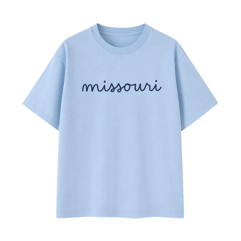 Collection 3 Missouri Essential Cotton T-Shirt - Light Blue front